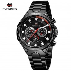 Годинник механічний Forsining 6911 All Black Steel Годинник механічний Forsining 6911 All Black Steel