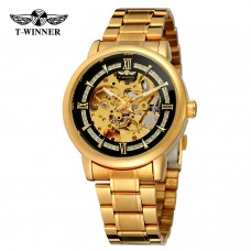 Годинник механічний Forsining 8173 Gold-Black Steel Годинник механічний Forsining 8173 Gold-Black Steel