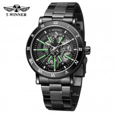 Годинник механічний Forsining 8256 All Black Steel Годинник механічний Forsining 8256 All Black Steel