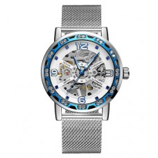 Годинник механічний Forsining GMT1201 Silver-Blue Годинник механічний Forsining GMT1201 Silver-Blue